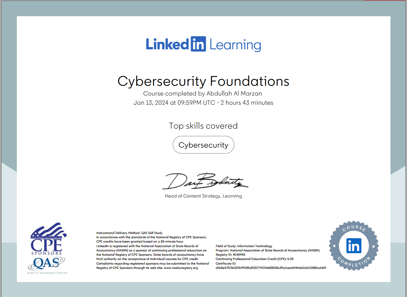 Certificate Thumbnail